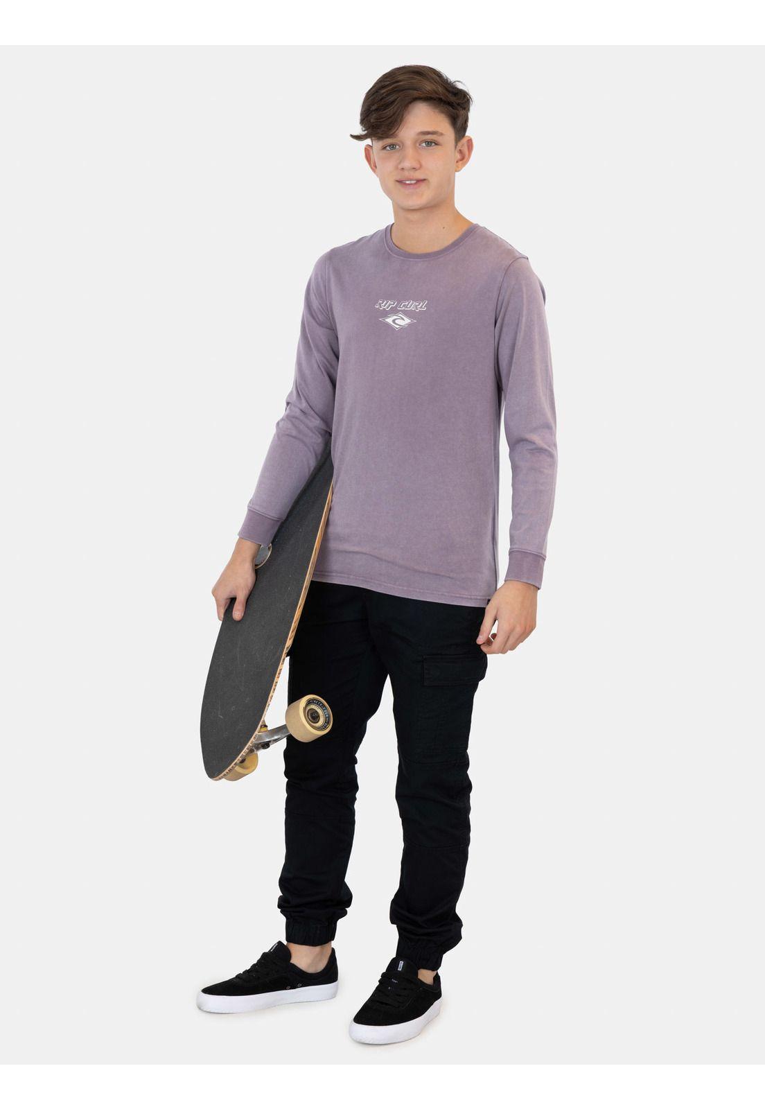 Polera ML Sun Burdeo Infantil Rip Curl-3