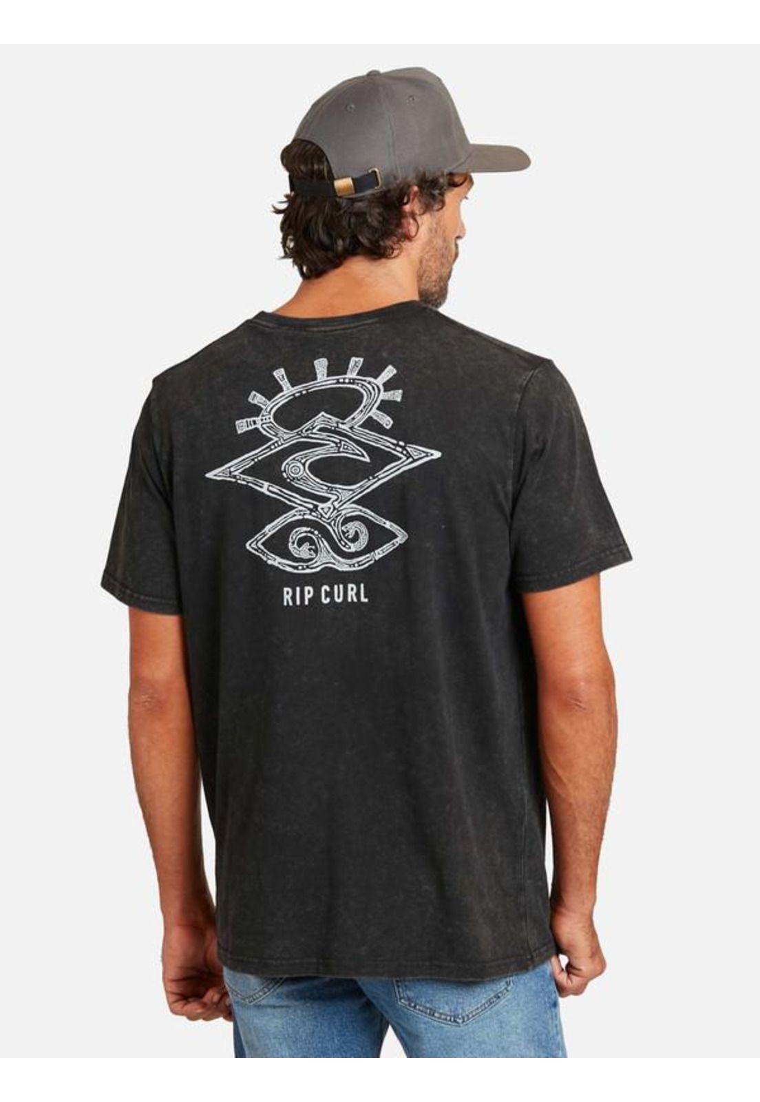 Polera M/C Shred Rock Acid Negro Hombre Ripcurl-1