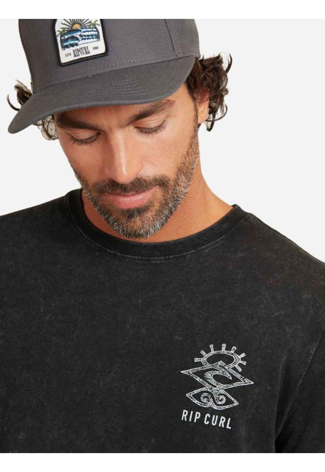 Polera M/C Shred Rock Acid Negro Hombre Ripcurl-2