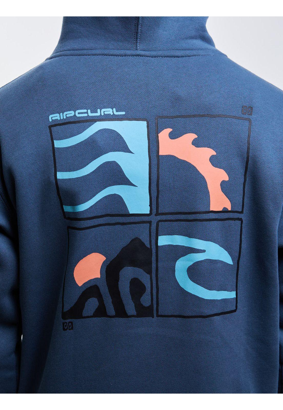 Poleron Canguro Barrel Azul Infantil Rip Curl-3