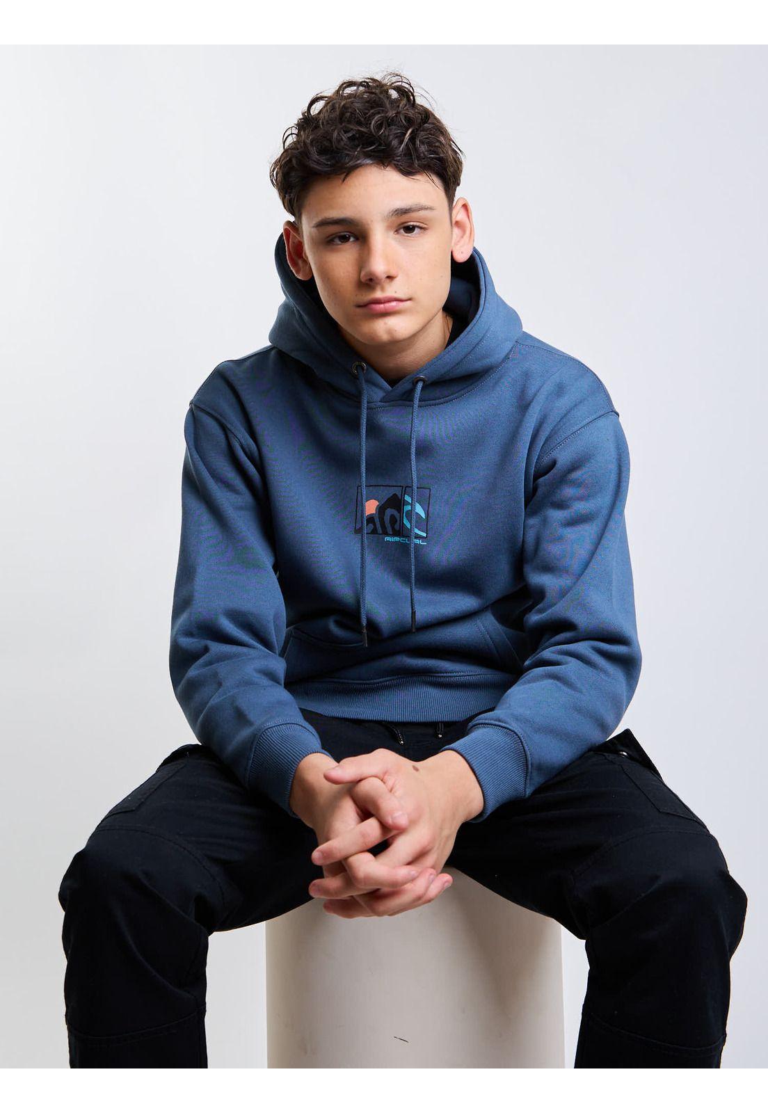 Poleron Canguro Barrel Azul Infantil Rip Curl-6