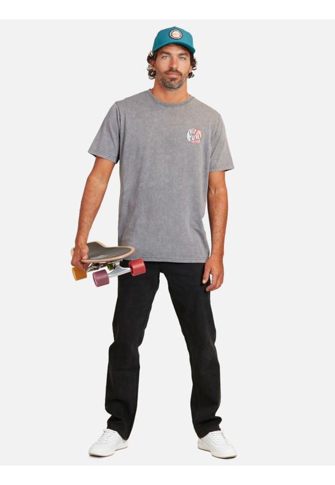 Polera M/C Old Rc Acid Gris Hombre Ripcurl-3