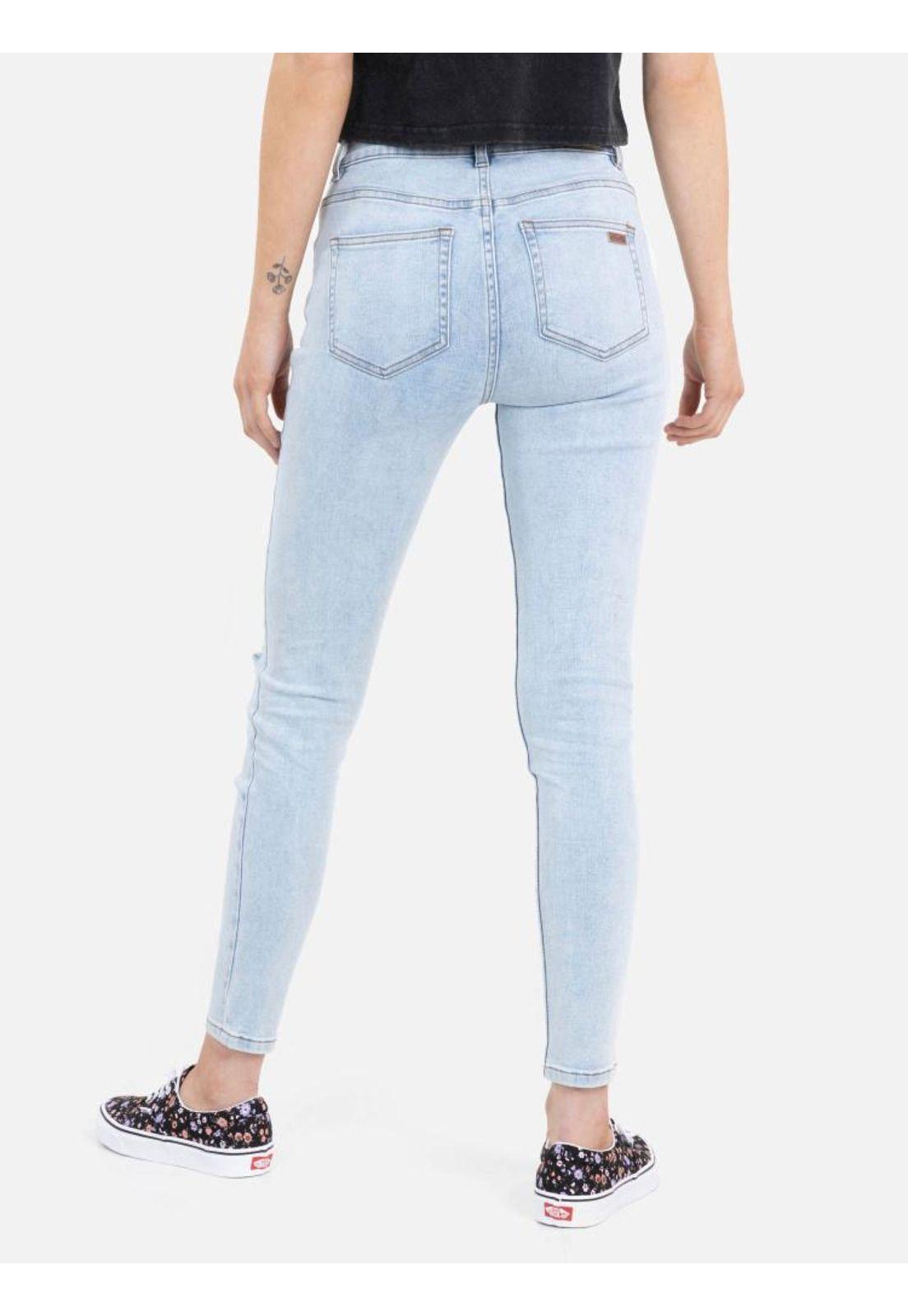 Jeans LIGHT JEANS Mujer Celeste Curl-0