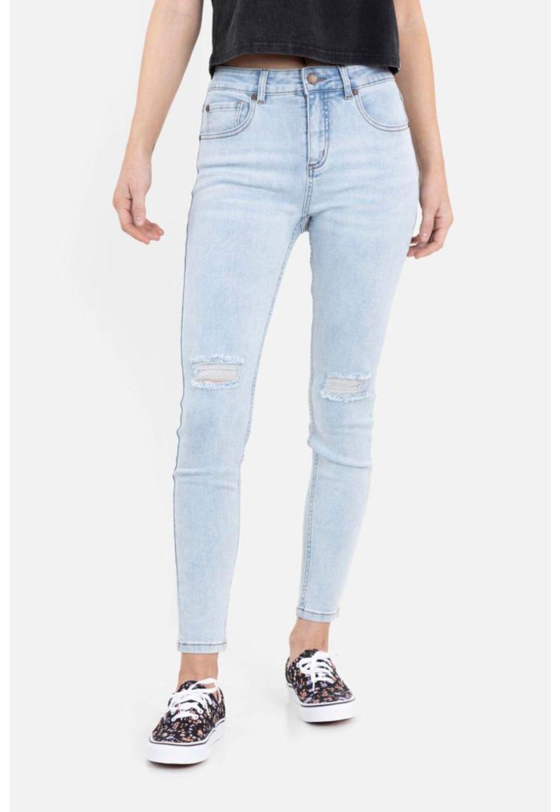 Jeans LIGHT JEANS Mujer Celeste Curl-2