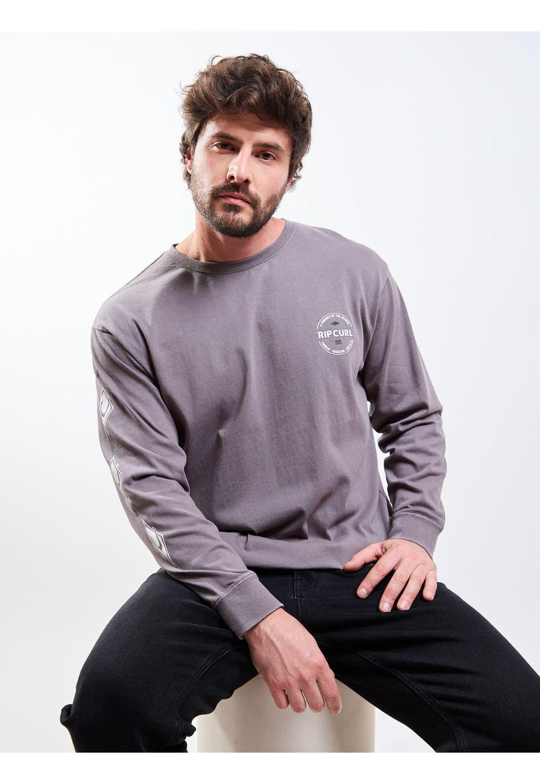 Polera ML Endless Gris Hombre Rip Curl-5