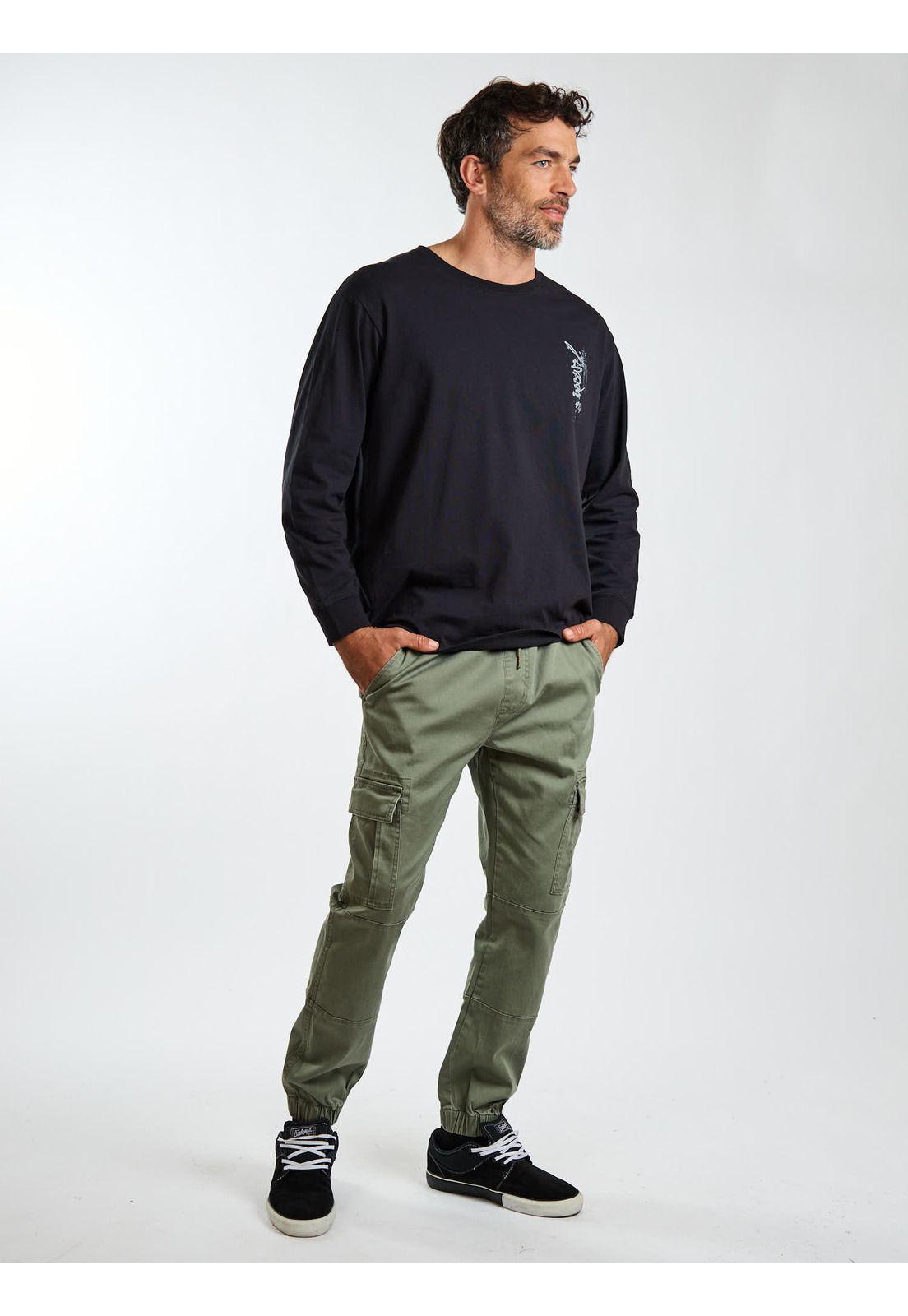 Pantalon Jogger Soleil Verde Militar Hombre Rip Curl-0