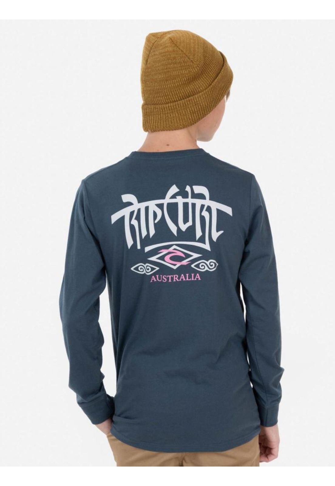 Polera OLD RIP UAS LS TEE Juvenil Denim Rip Curl-1