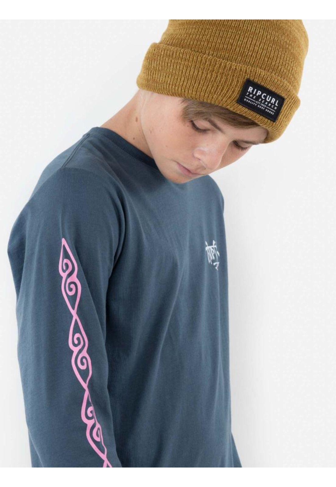 Polera OLD RIP UAS LS TEE Juvenil Denim Rip Curl-3