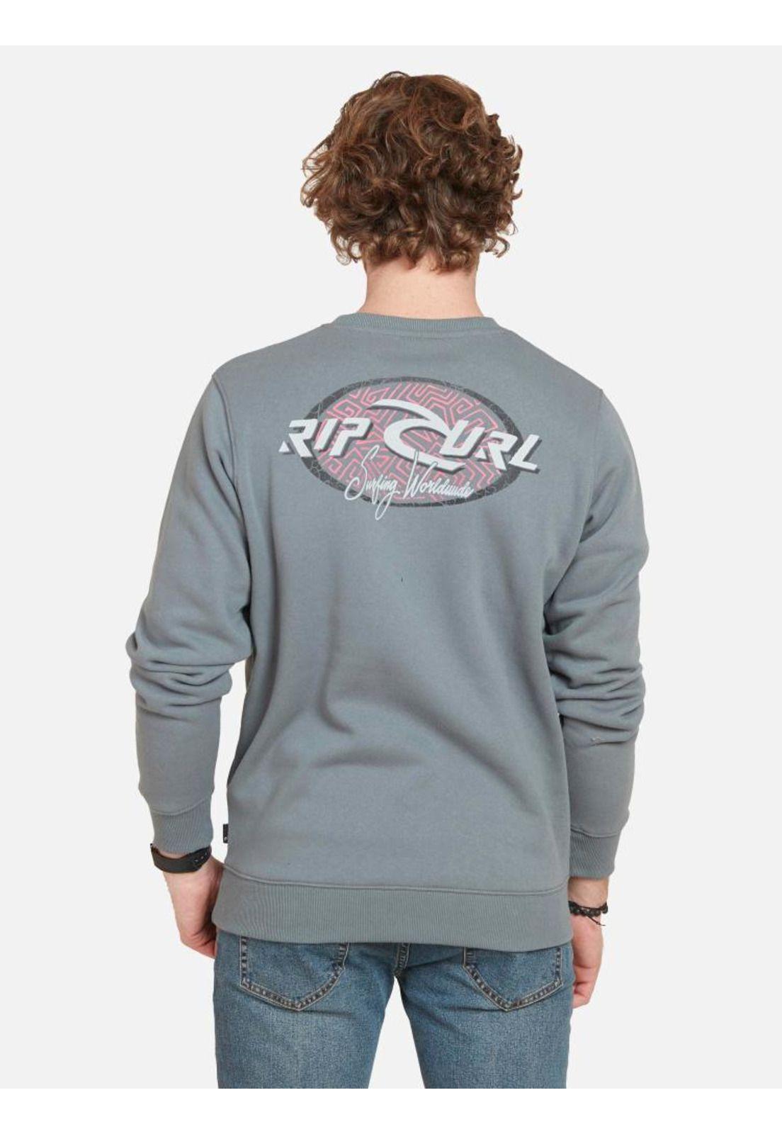 Poleron CRACKED SURFING Gris Hombre Rip Curl-1