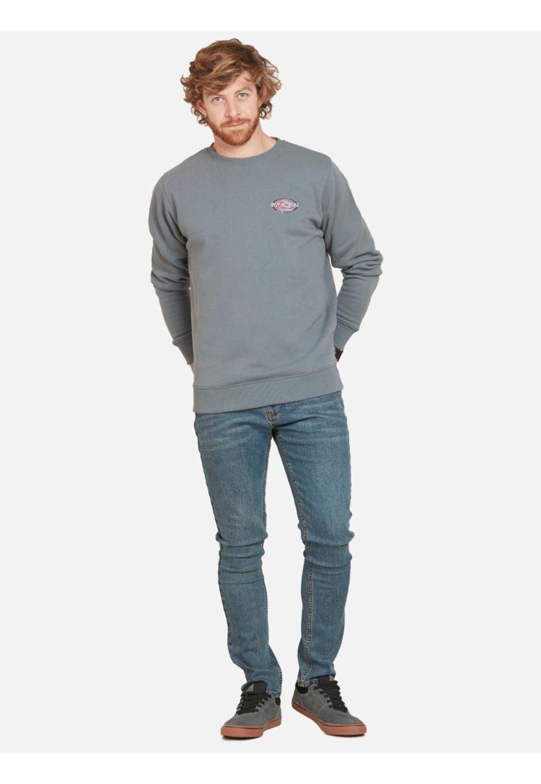 Poleron CRACKED SURFING Gris Hombre Rip Curl-3