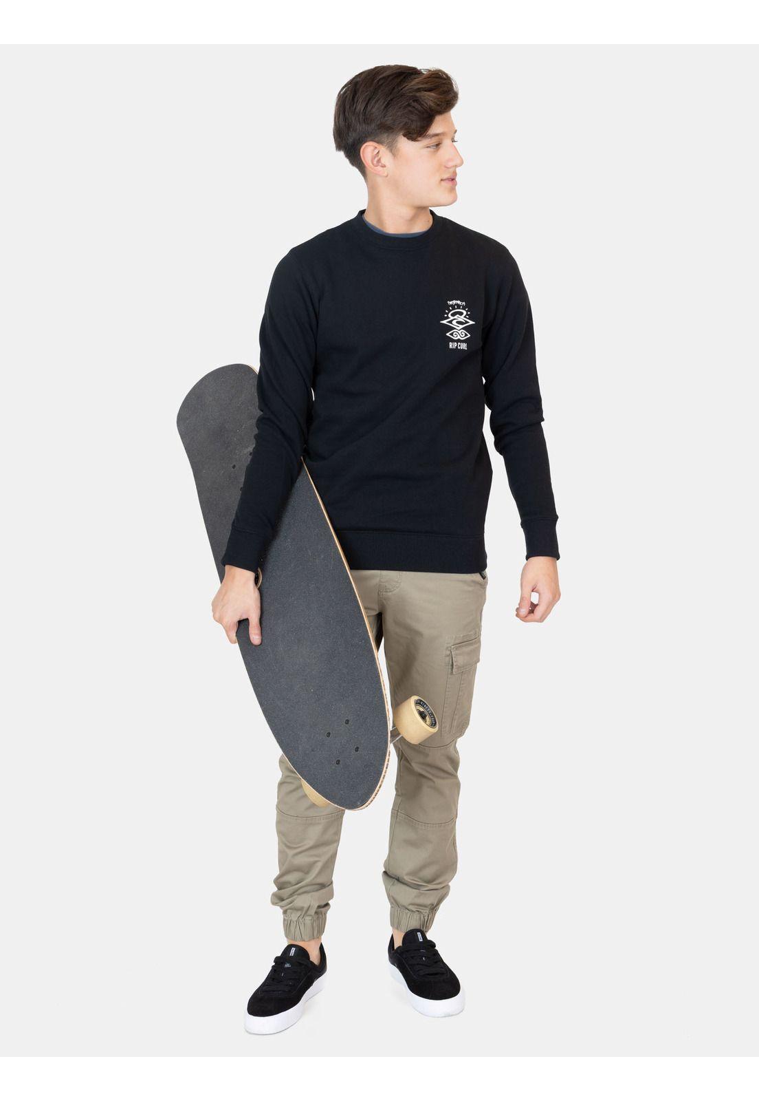 Poleron CR Stormy Negro Infantil Rip Curl-3