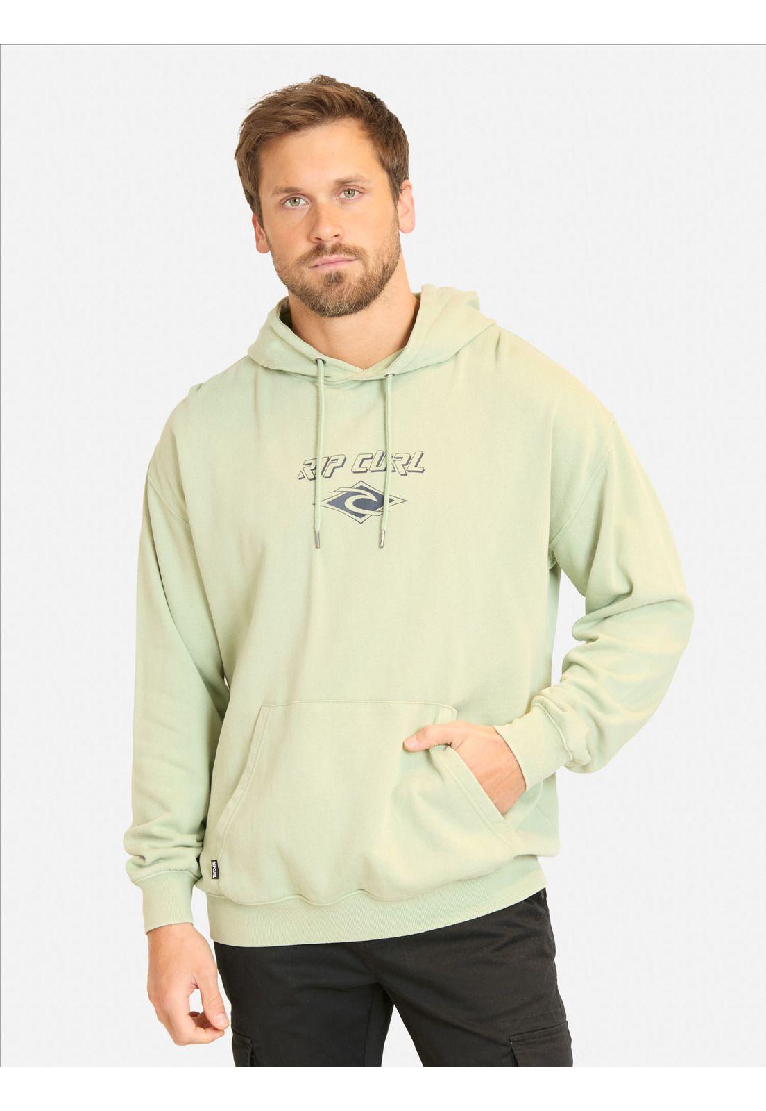 Poleron Canguro Fadeout Essential Verde Hombre Rip Curl-0