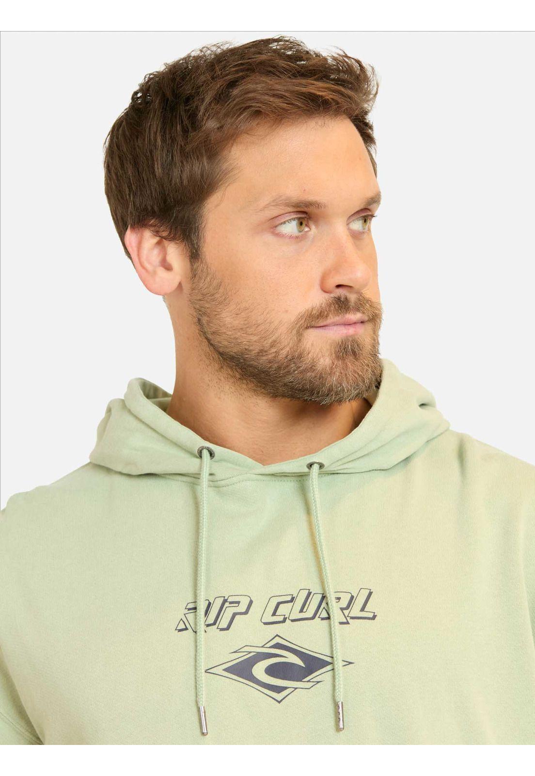 Poleron Canguro Fadeout Essential Verde Hombre Rip Curl-2