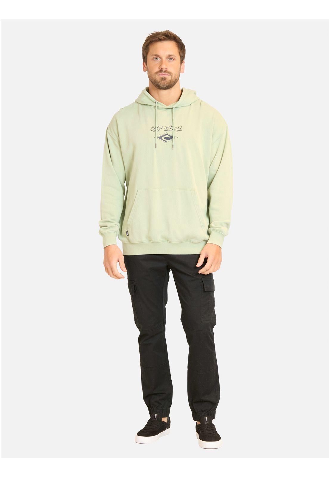 Poleron Canguro Fadeout Essential Verde Hombre Rip Curl-3