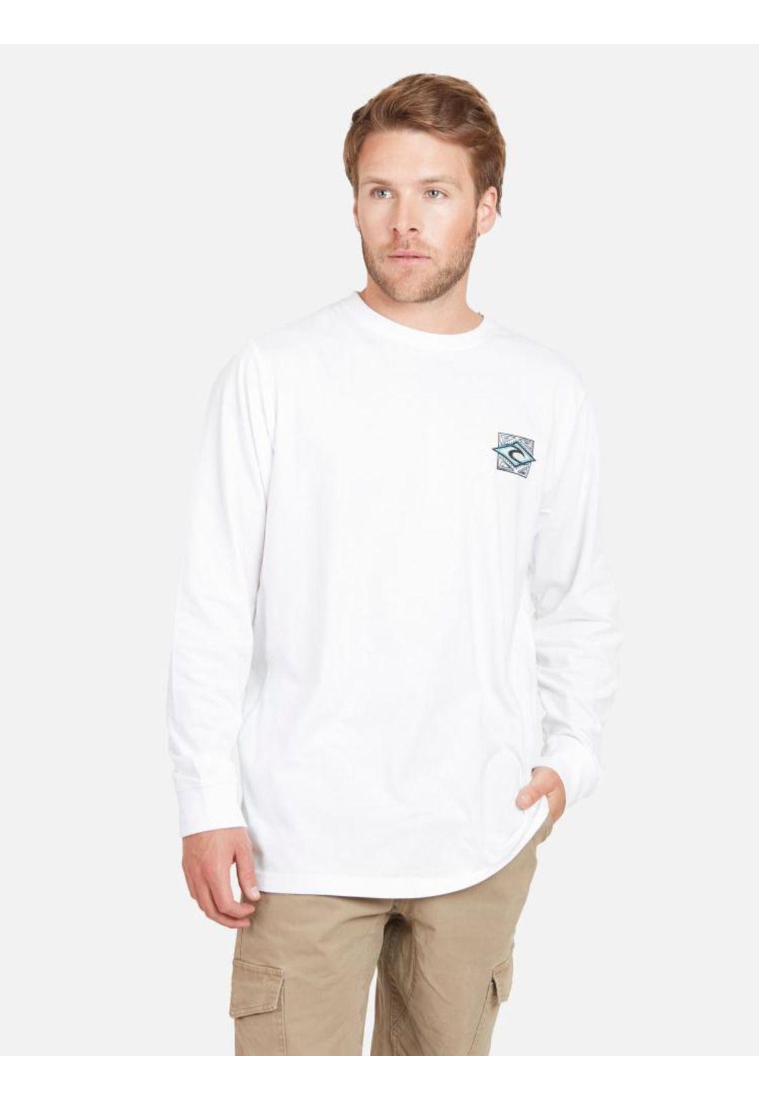 Polera BLESS UP LS TEE Hombre Blanco Rip Curl-0