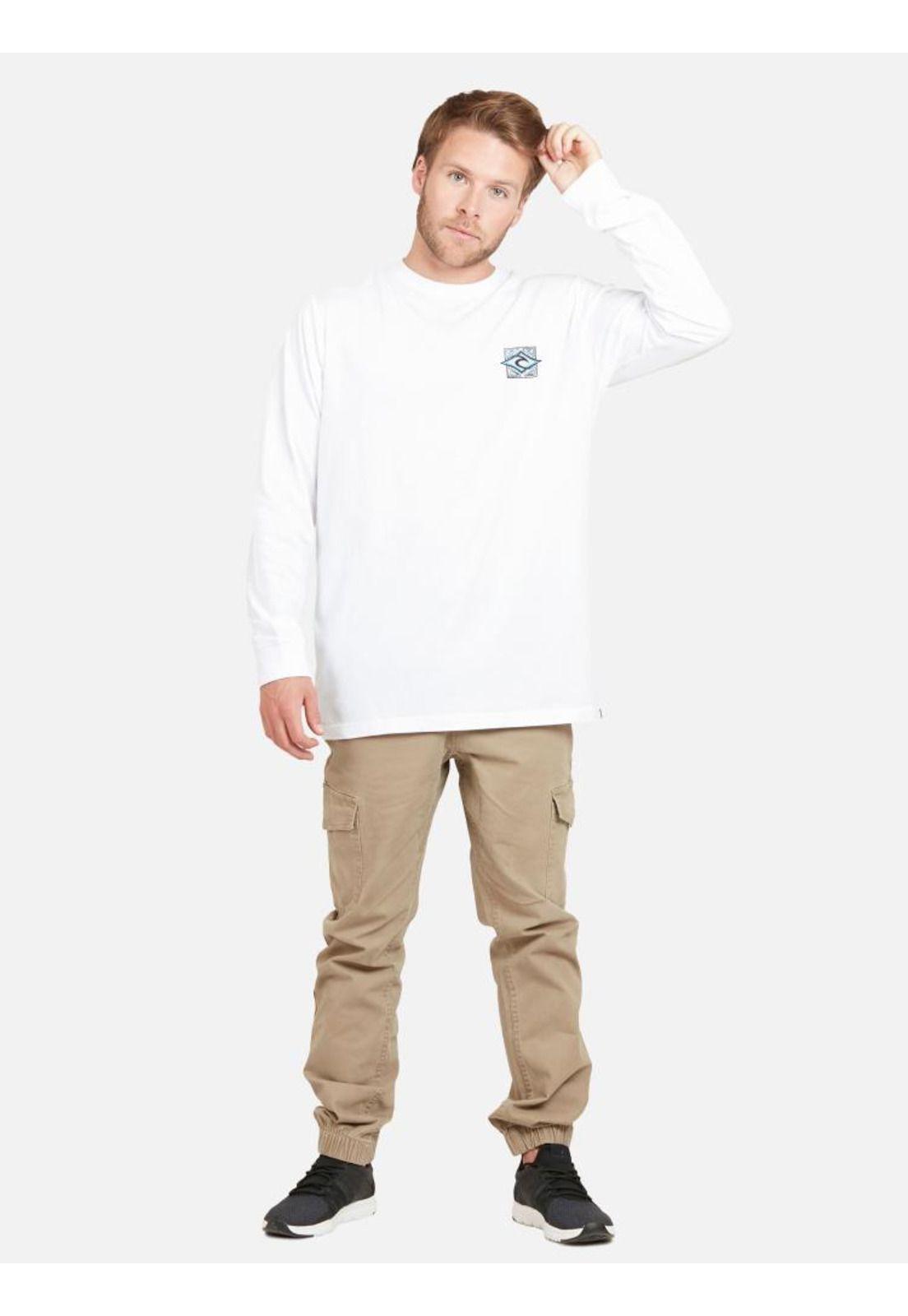 Polera BLESS UP LS TEE Hombre Blanco Rip Curl-1