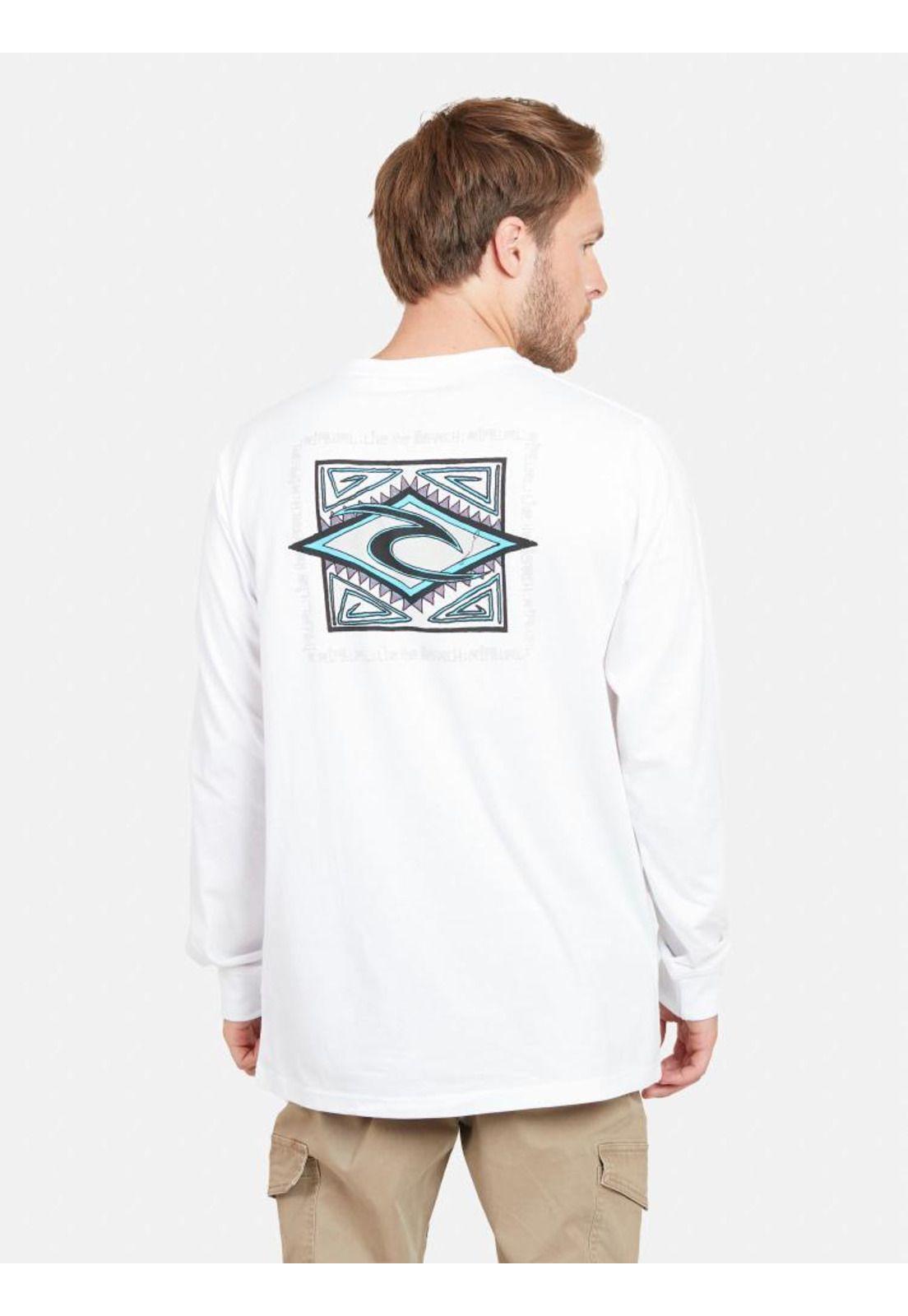 Polera BLESS UP LS TEE Hombre Blanco Rip Curl-4