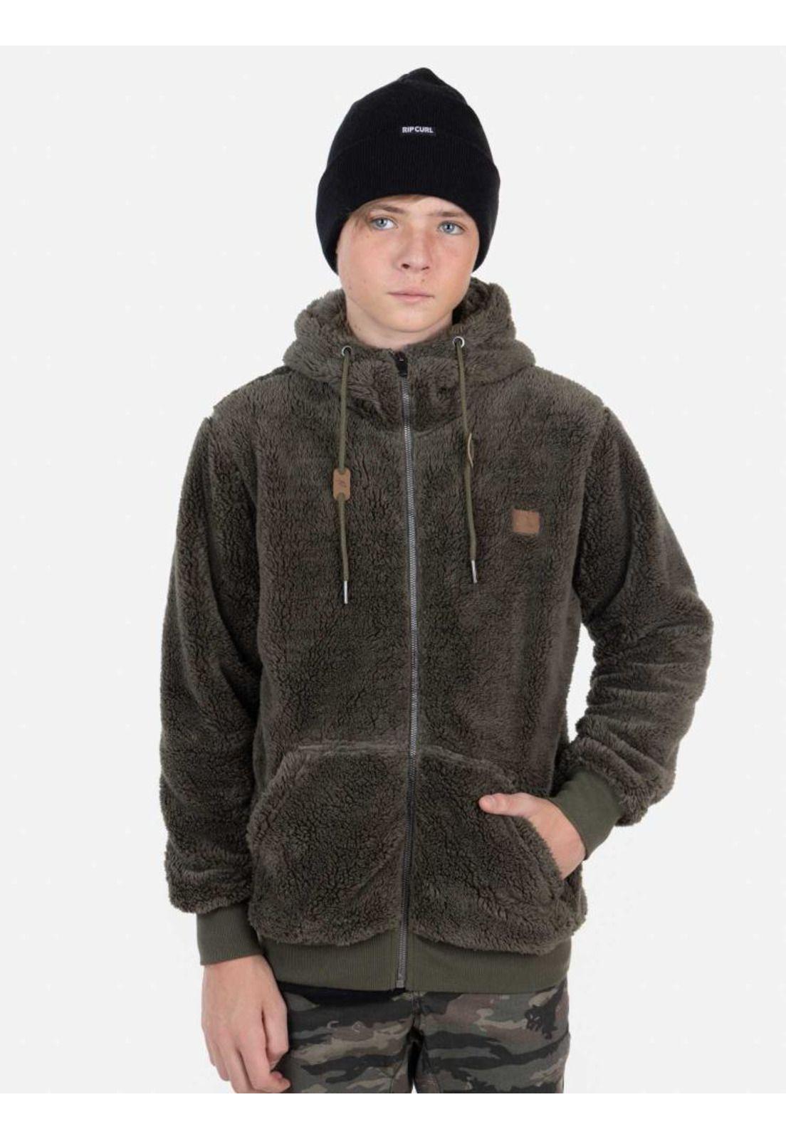 Poleron NEWNEVULA Juvenil Verde Militar Rip Curl-0