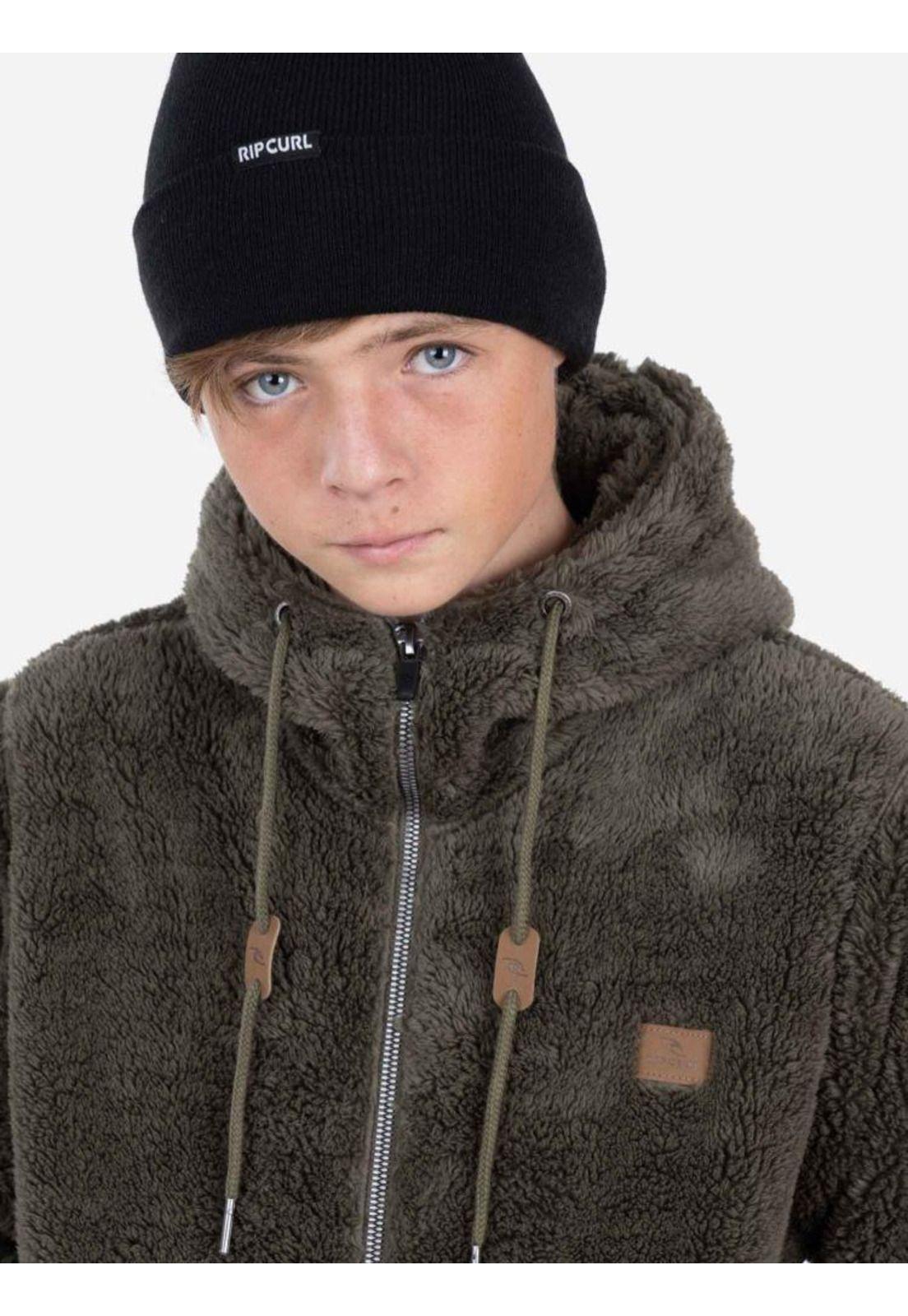 Poleron NEWNEVULA Juvenil Verde Militar Rip Curl-3