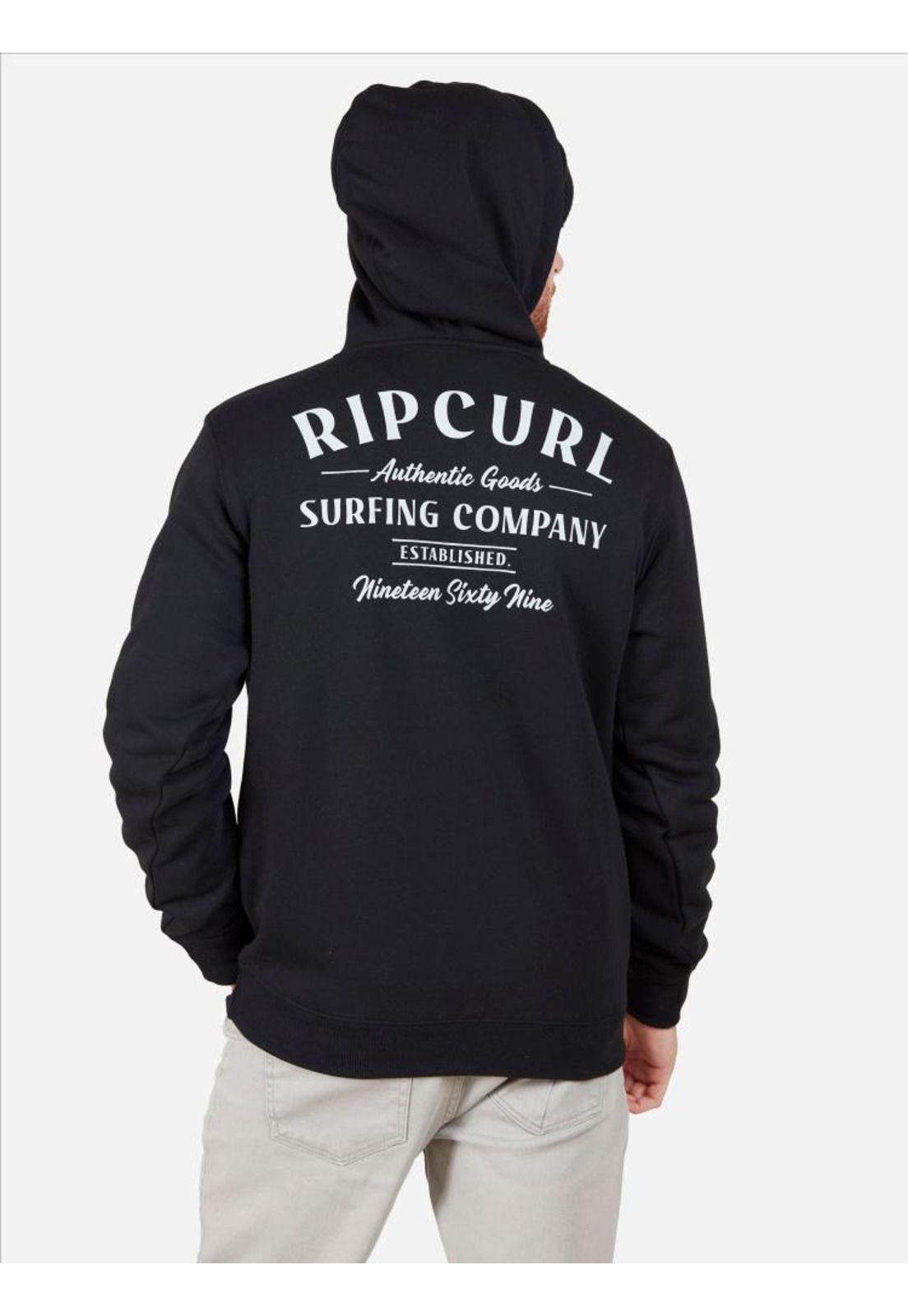 Poleron Hombre AUTHENTIC HOOD Negro Rip Curl-1