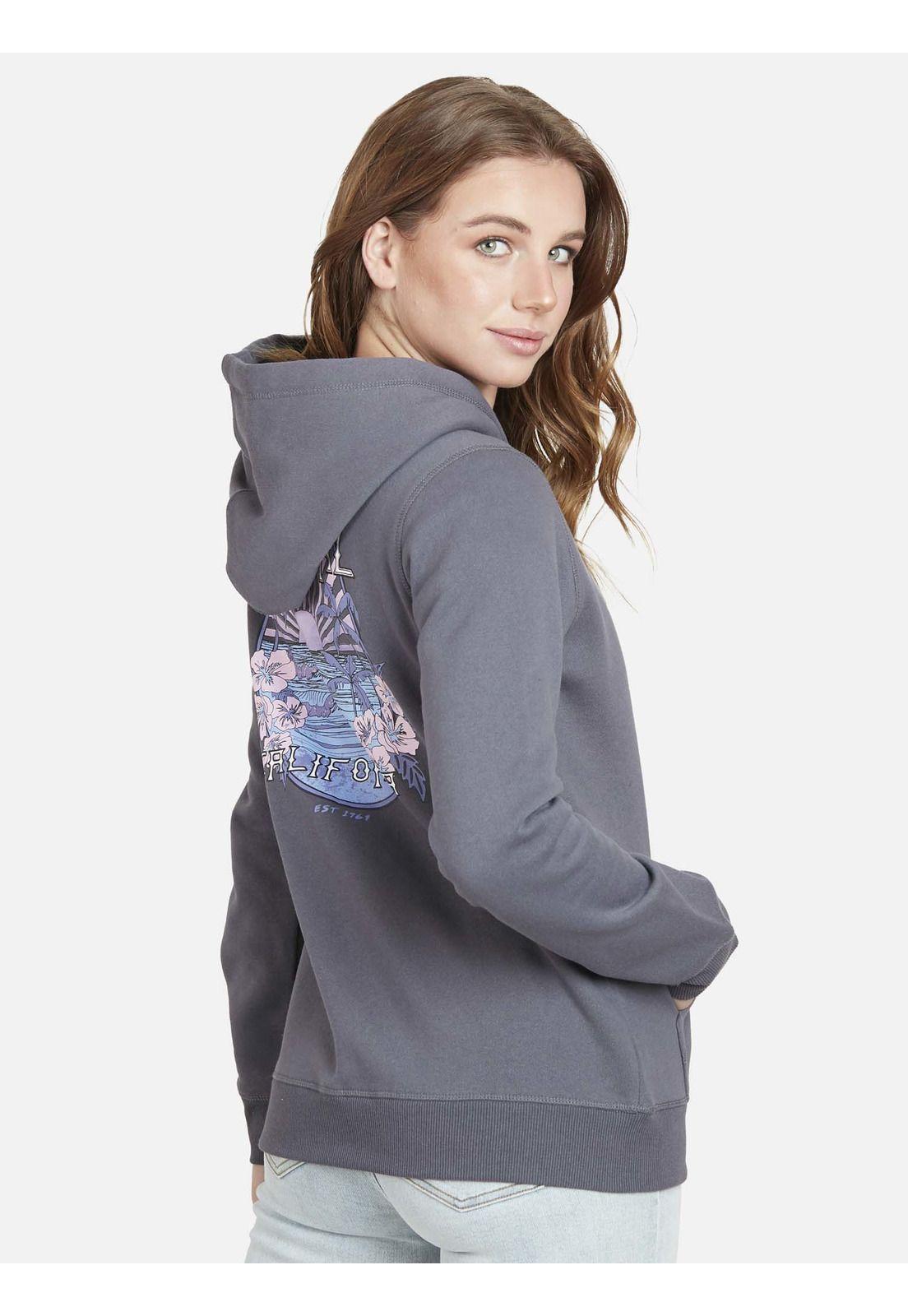 Poleron Ripcurl At The Beach Mujer Gris Oscuro Rip Curl-1