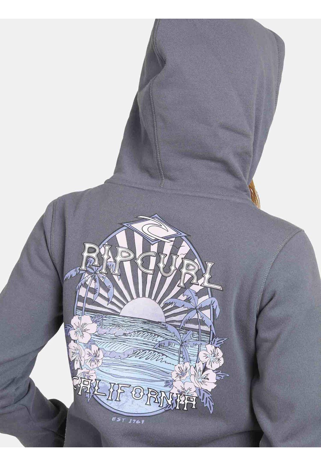 Poleron Ripcurl At The Beach Mujer Gris Oscuro Rip Curl-3