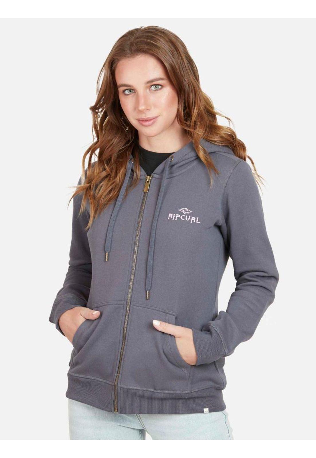 Poleron RIPCURL AT THE BEACH Mujer Gris Oscuro Rip Curl-0
