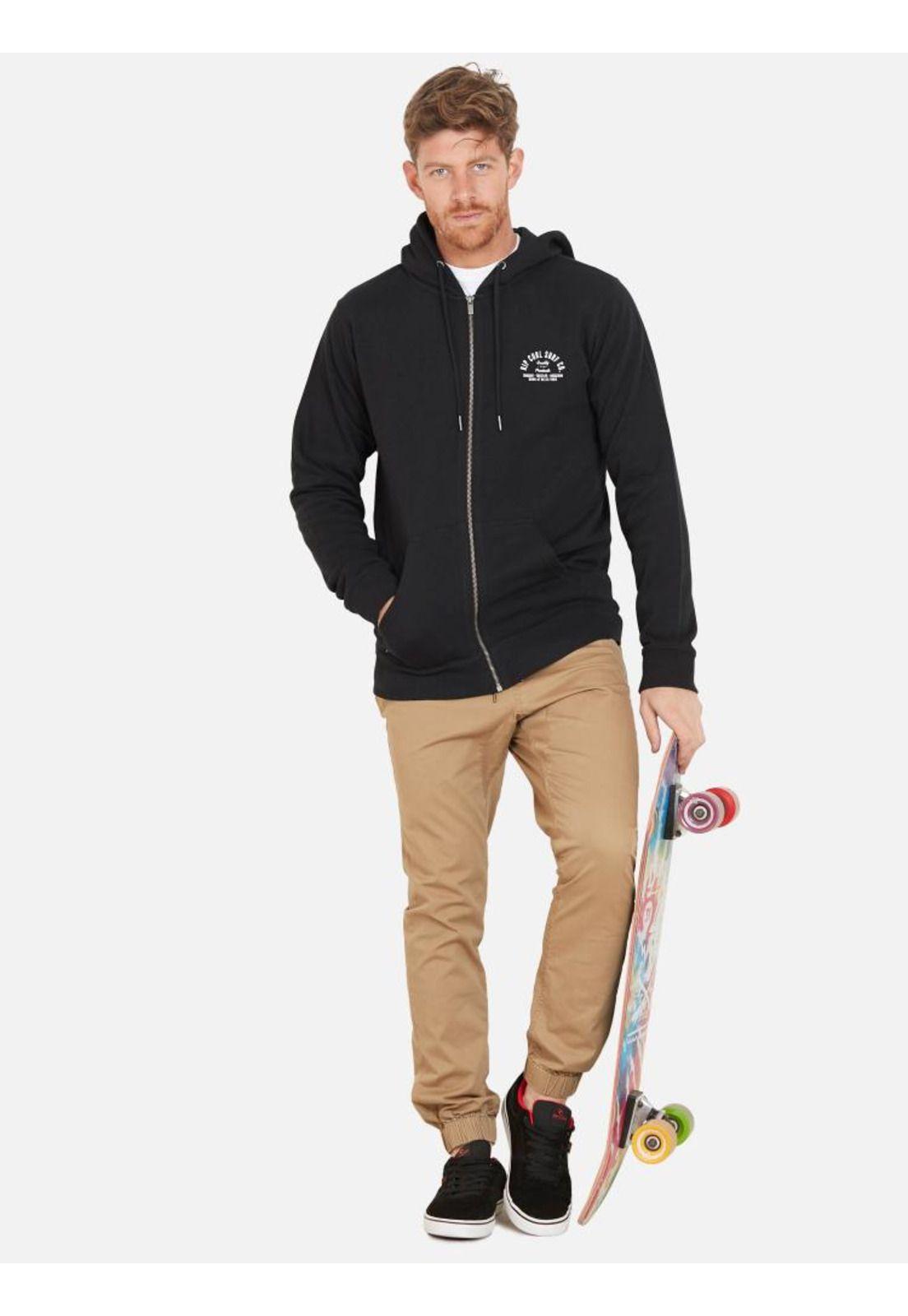 Poleron RC SRUF CO. FULL ZIPPER Hombre Negro Rip Curl-4