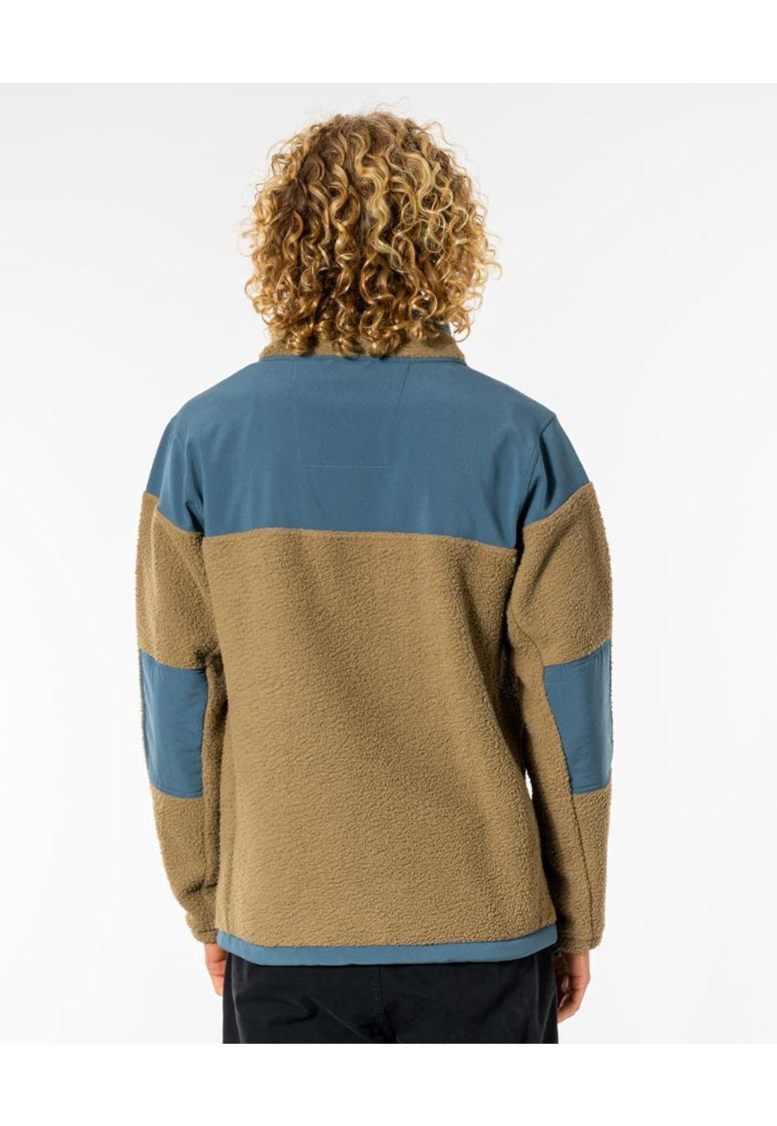 Poleron ANTI SERIES SHADOW CREW Hombre Café Rip Curl-1