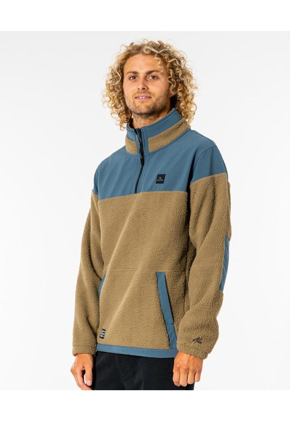 Poleron ANTI SERIES SHADOW CREW Hombre Café Rip Curl-2