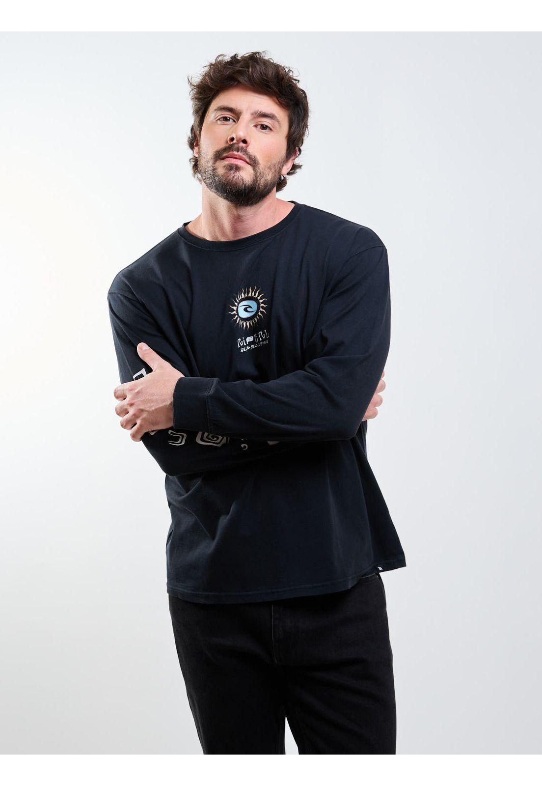 Polera ML Riptide Negro Hombre Rip Curl-5