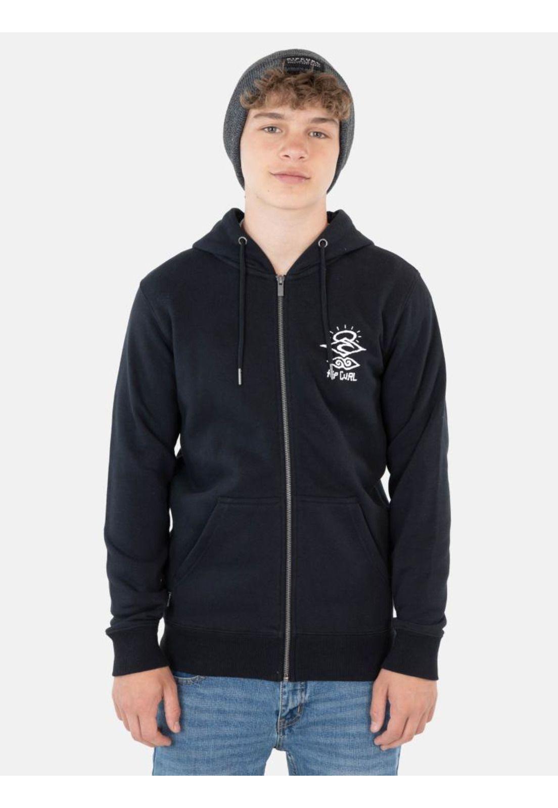 Poleron The Search Retro Full Zip Negro Infantil Rip Curl-0