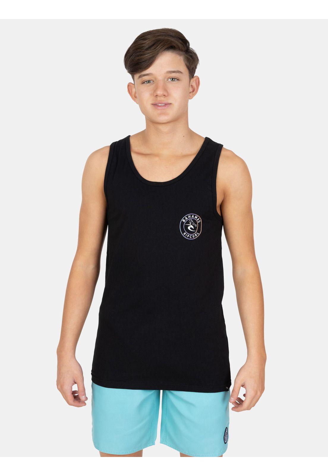 Polera SM Breezepath Negro Infantil Rip Curl-0