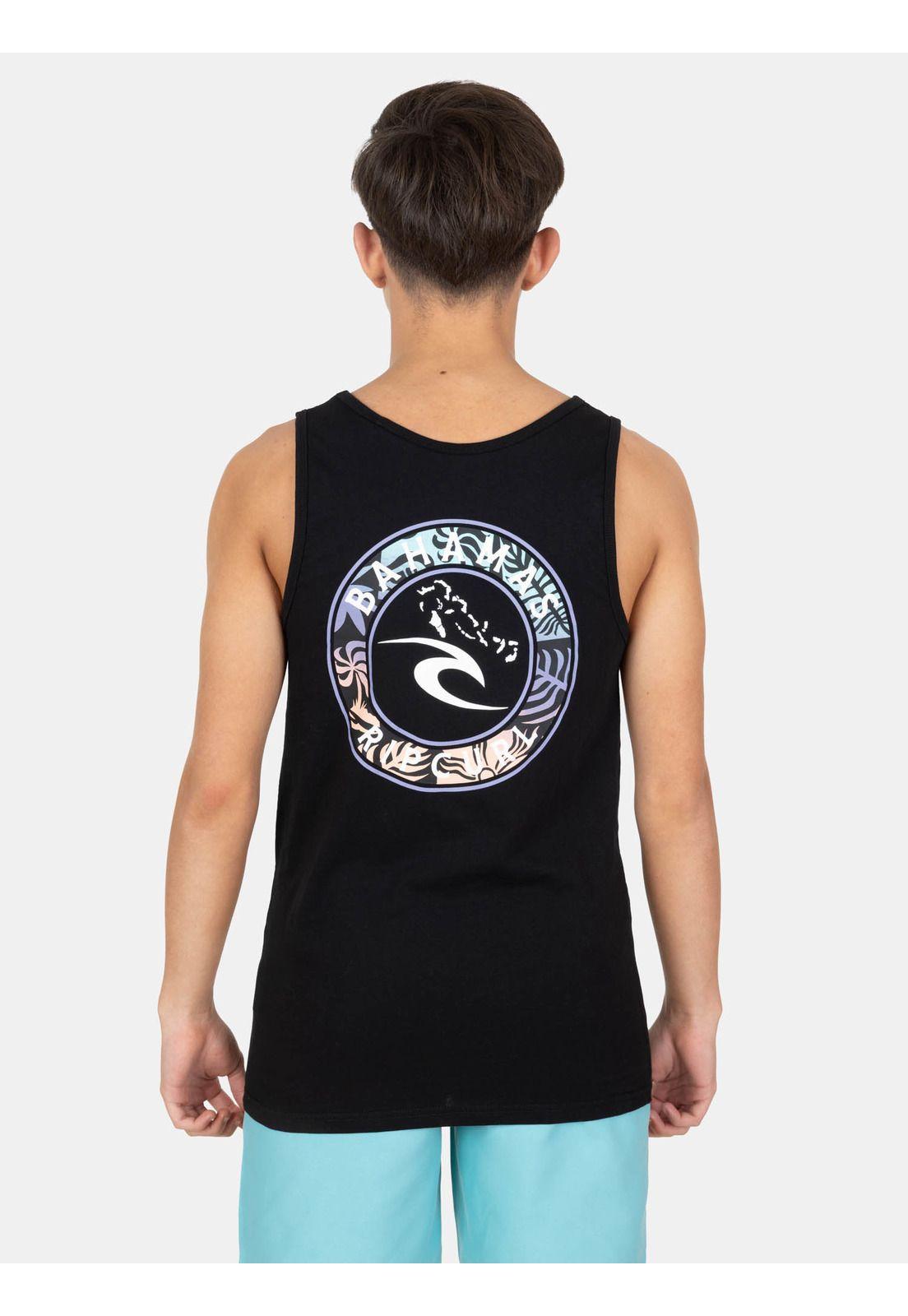 Polera SM Breezepath Negro Infantil Rip Curl-1
