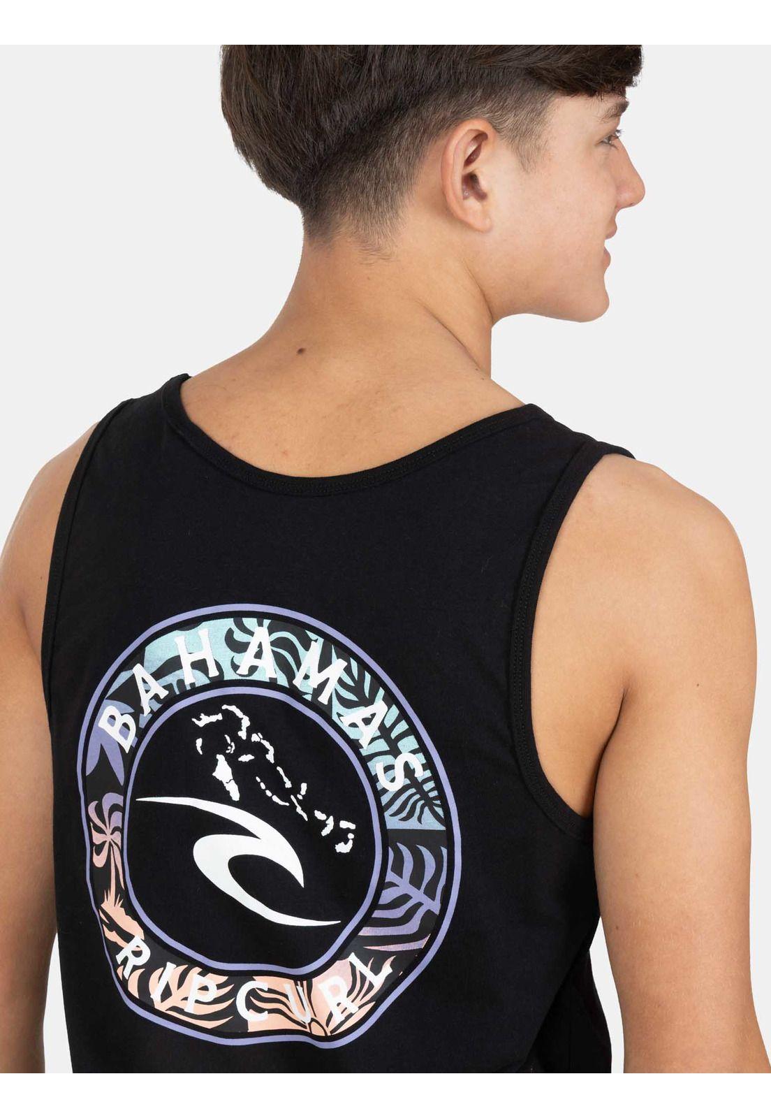 Polera SM Breezepath Negro Infantil Rip Curl-2