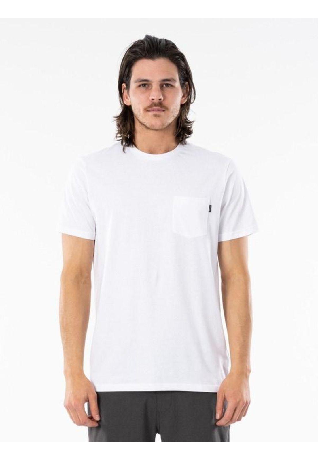 Polera PLAIN POCKET TEE Hombre Blanco Rip Curl-1