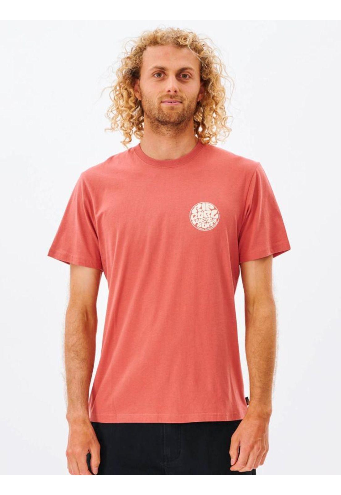Polera WETSUIT ICON TEE Hombre Rojo Rip Curl-0