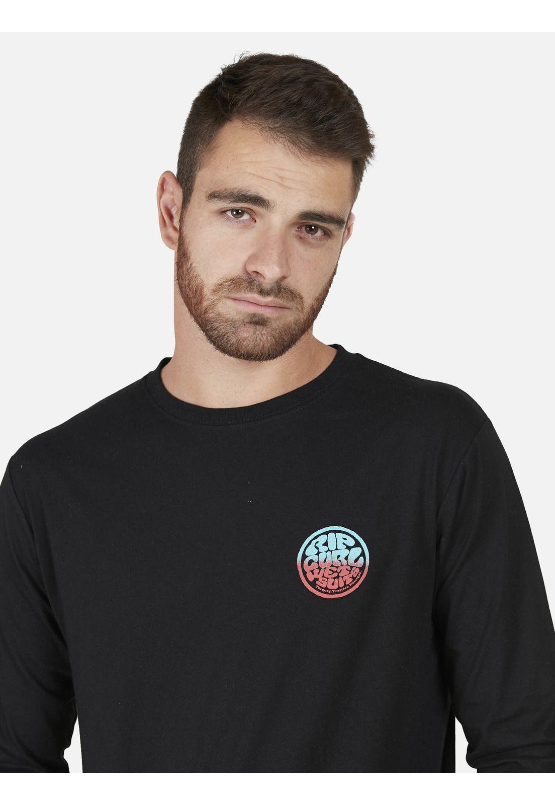 Polera ML Cracked Hombre Negro Rip Curl-2