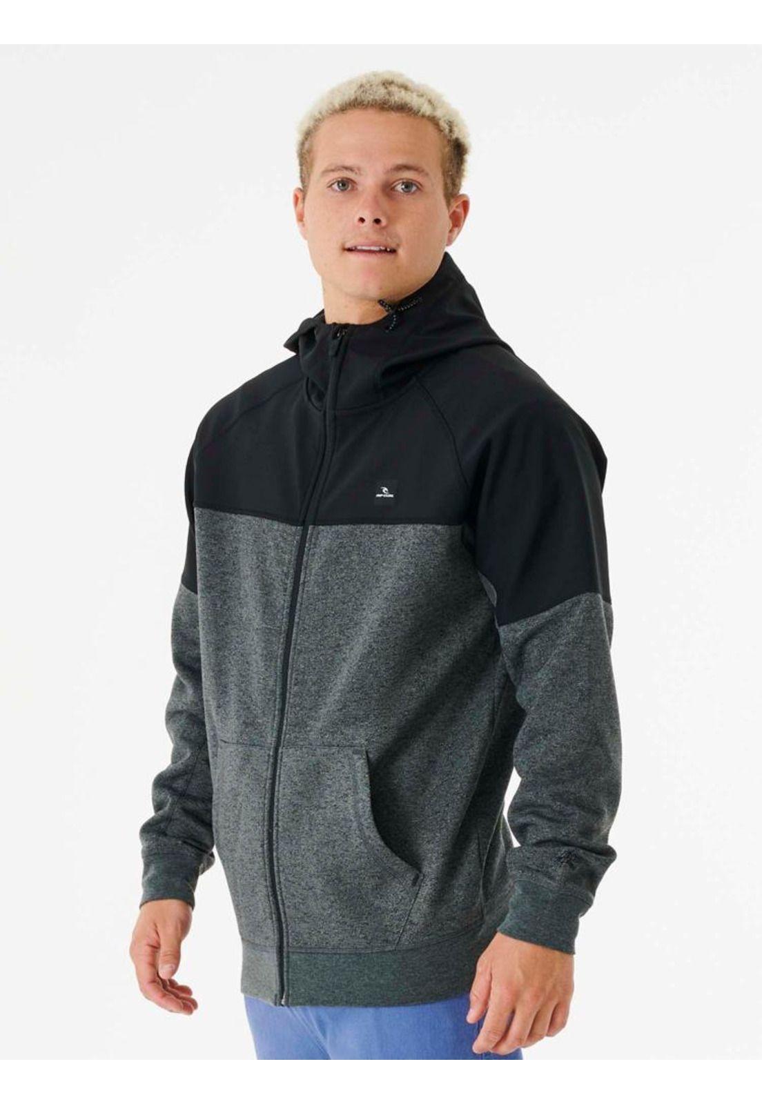 Poleron ANTI SERIES VIRAL ZIP THRU Hombre Gris Rip Curl-0