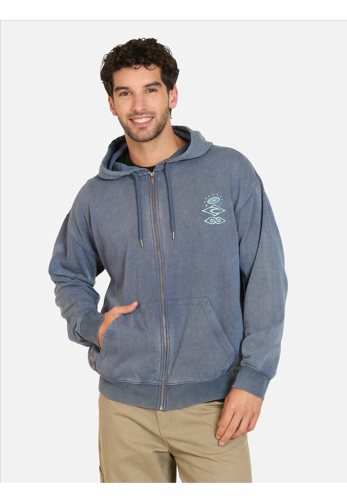 Poleron FZ Boys Search Logo Azul Hombre Rip Curl-0