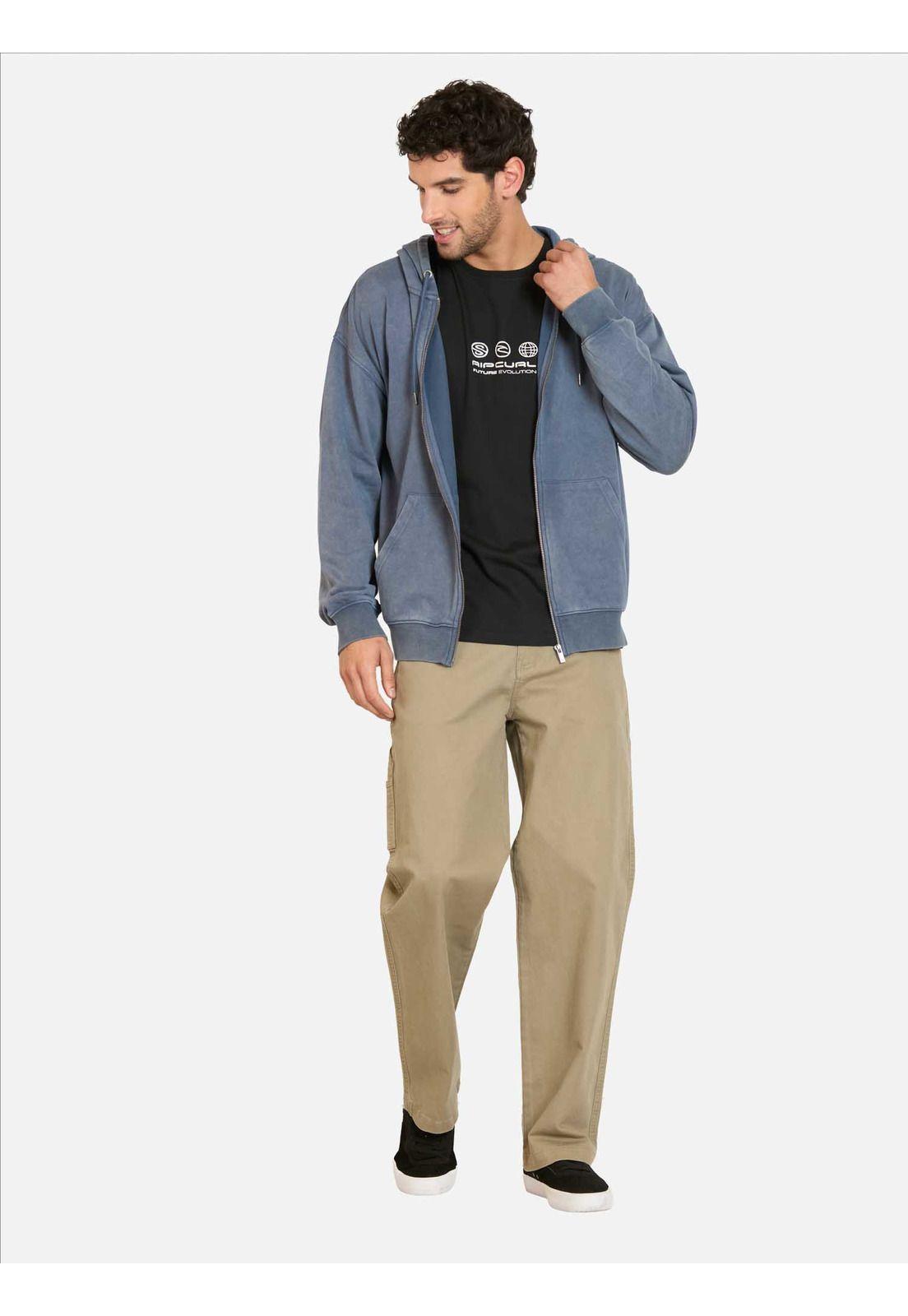Poleron FZ Boys Search Logo Azul Hombre Rip Curl-3