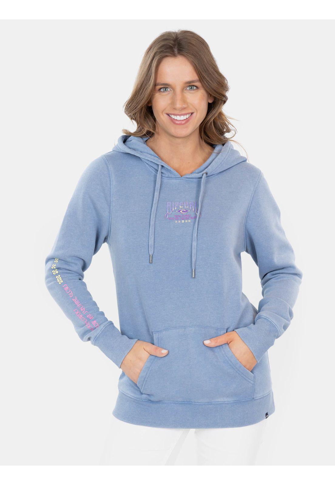 Poleron Canguro Where Flowers Grow Hoodie Azul Mujer Rip Curl-0