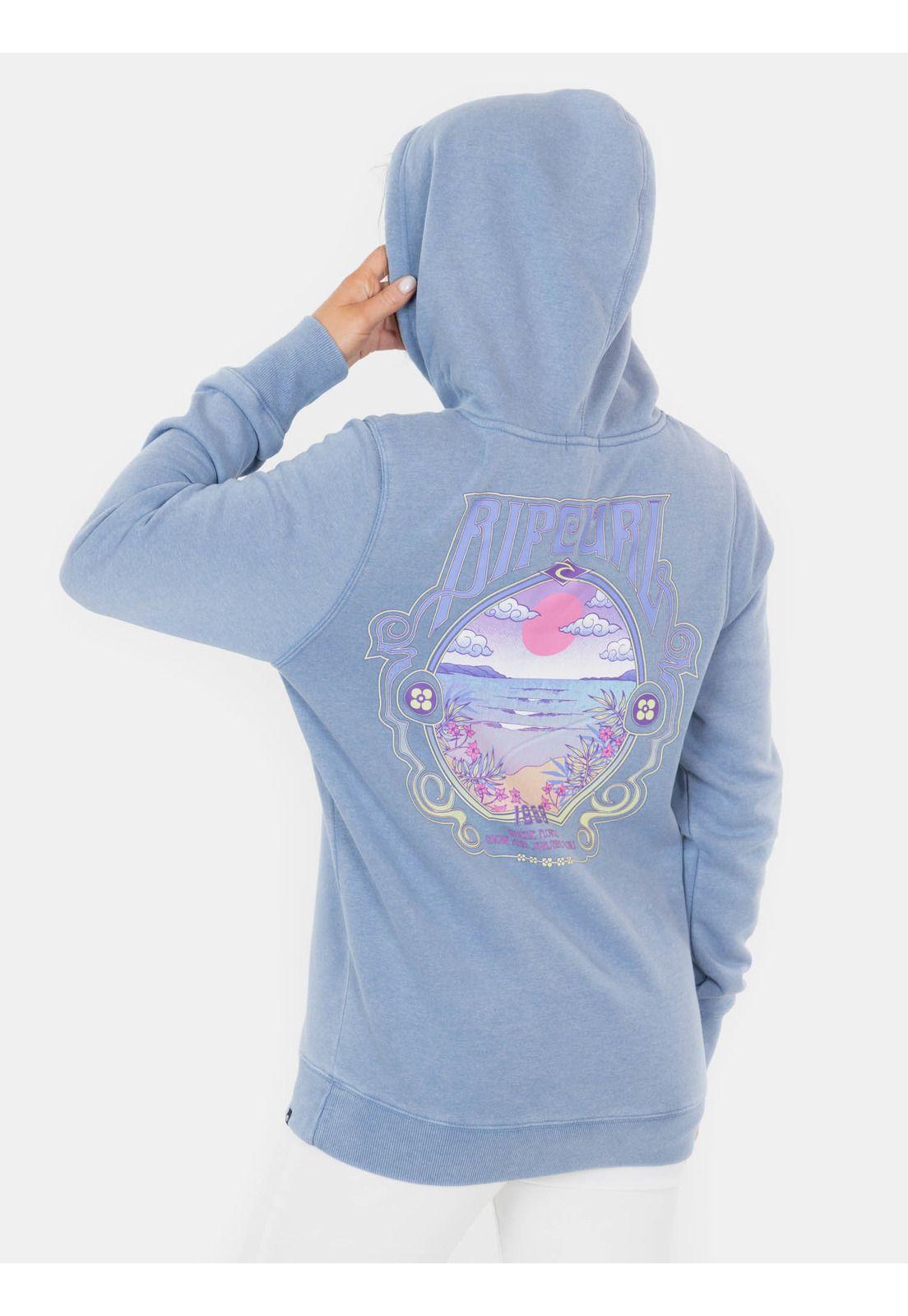 Poleron Canguro Where Flowers Grow Hoodie Azul Mujer Rip Curl-1