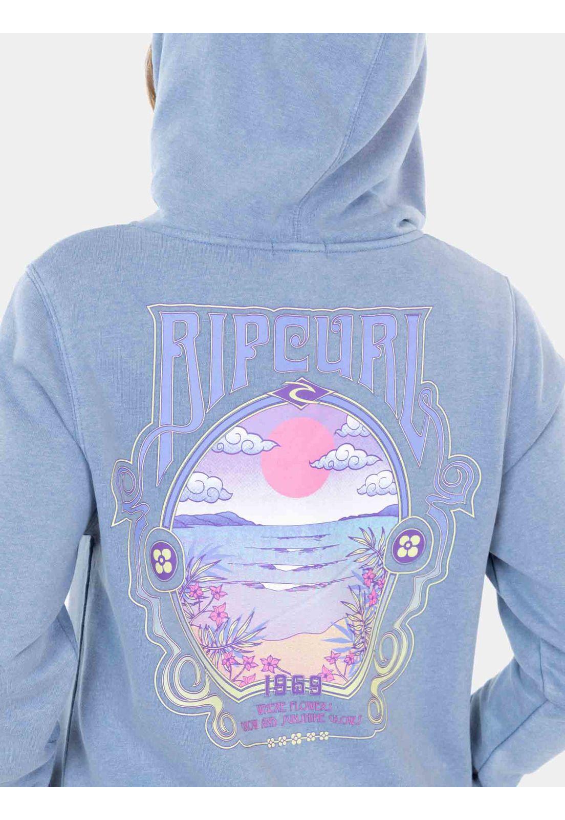 Poleron Canguro Where Flowers Grow Hoodie Azul Mujer Rip Curl-2
