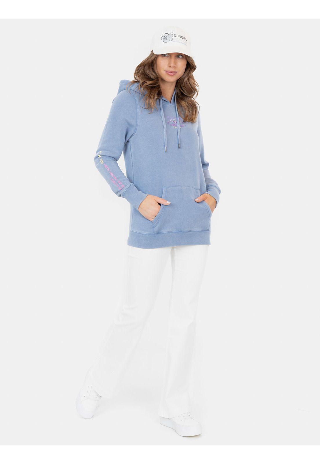 Poleron Canguro Where Flowers Grow Hoodie Azul Mujer Rip Curl-3