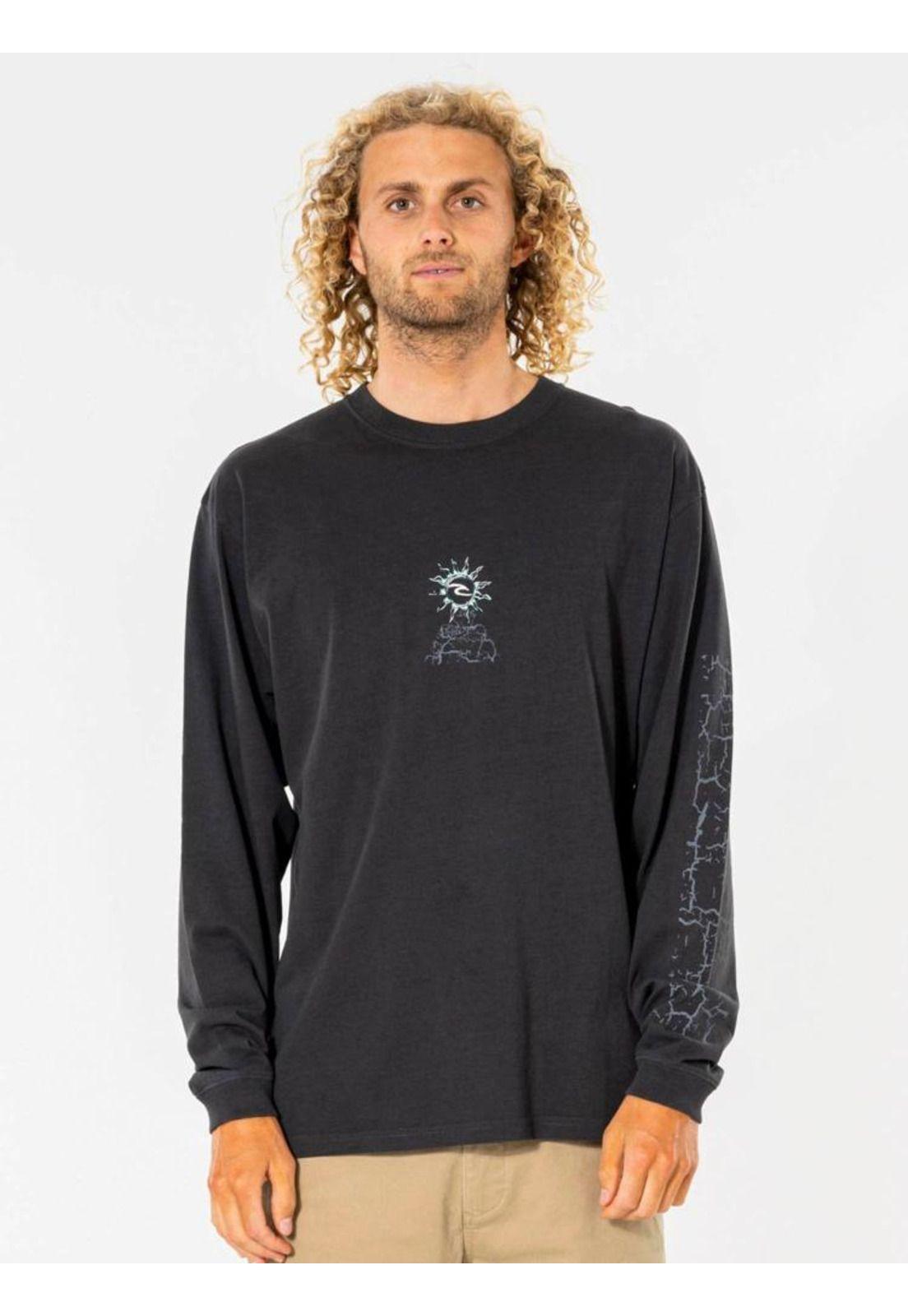 Polera SOLID ROCK GOANNA L/S TEE Hombre Negro Rip Curl-0