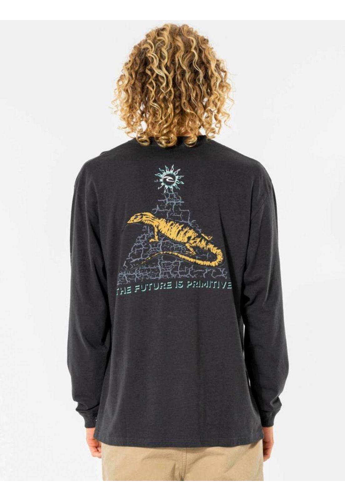 Polera SOLID ROCK GOANNA L/S TEE Hombre Negro Rip Curl-1