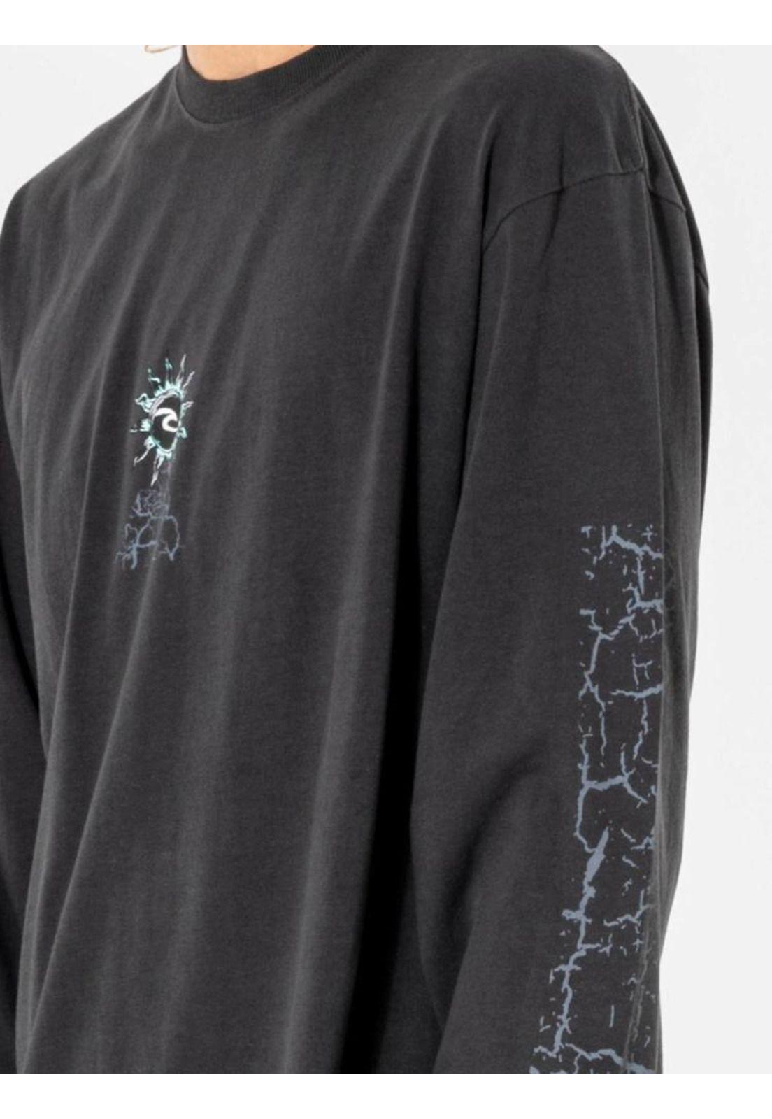 Polera SOLID ROCK GOANNA L/S TEE Hombre Negro Rip Curl-3