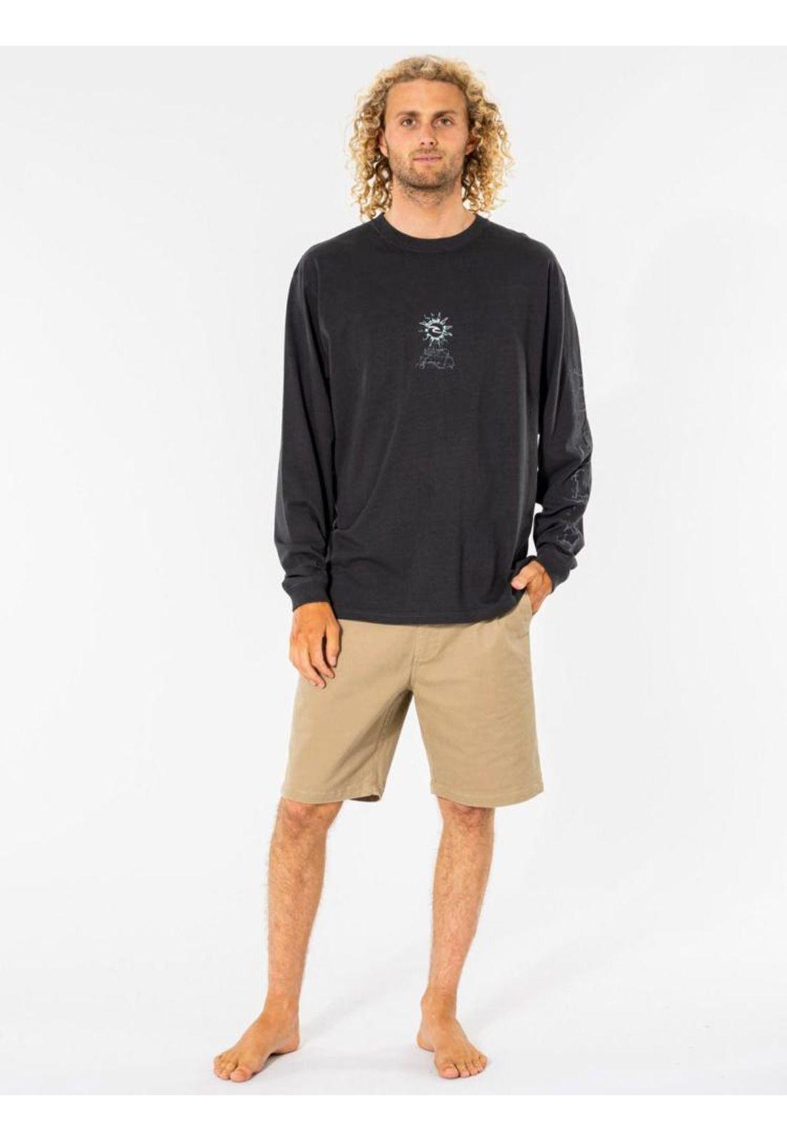 Polera SOLID ROCK GOANNA L/S TEE Hombre Negro Rip Curl-4