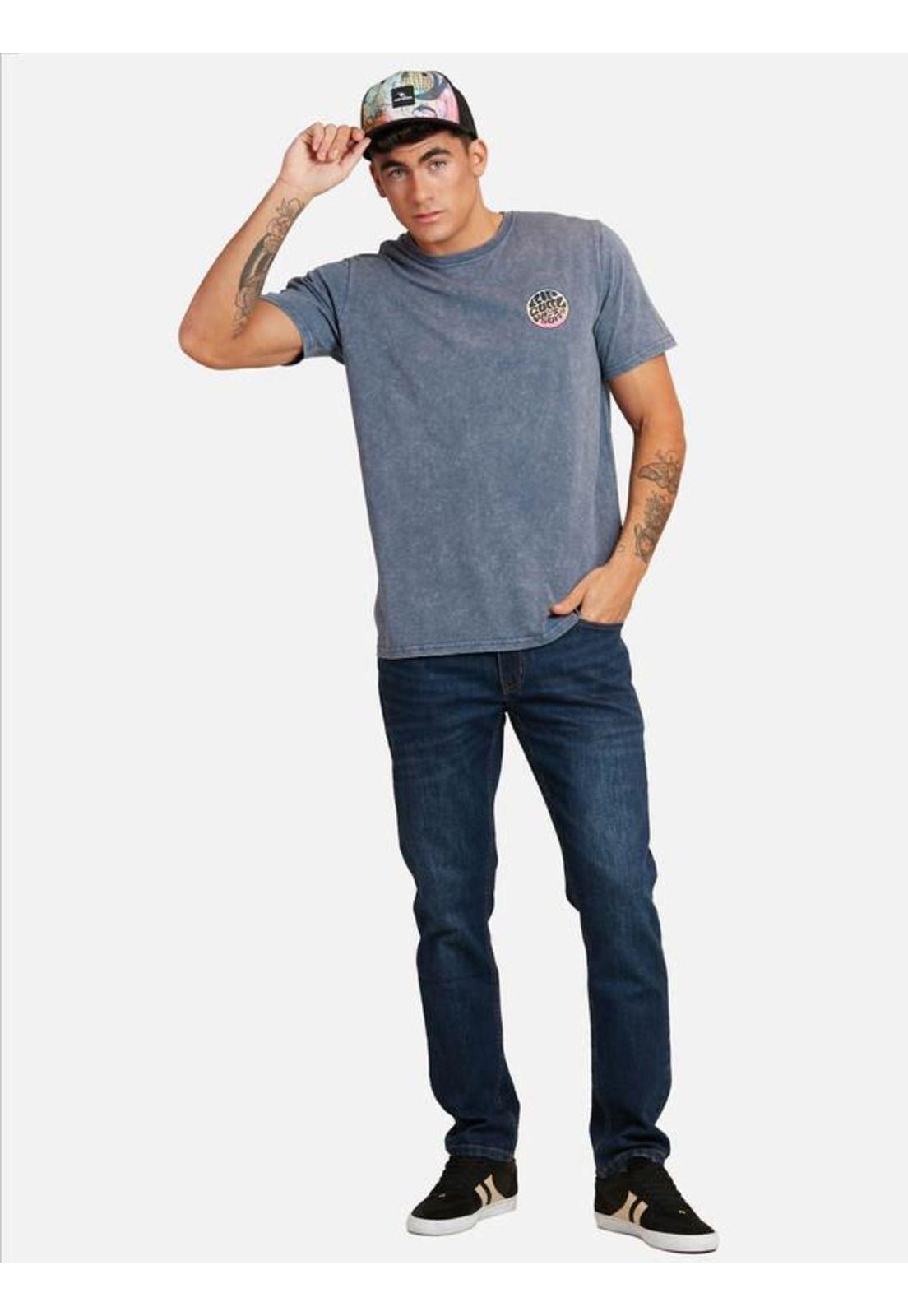 Polera M/C Intermedia Azul Hombre Ripcurl-3
